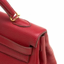 Hermes Rouge Garance Togo Leather Gold Hardware Kelly Retourne 35 Bag For Women -Deals Hermes Store luxury women hermes used handbags p154165 0014