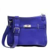 Hermes Blue Clemence Leather Jypsiere 34 Bag For Women -Deals Hermes Store luxury women hermes used handbags p155447 0001