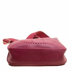 Hermes Ruby Clemence Leather Evelyne III GM Bag For Women 19 Hermes Ruby Clemence Leather Evelyne III GM Bag For Women -Deals Hermes Store luxury women hermes used handbags p156133 0006