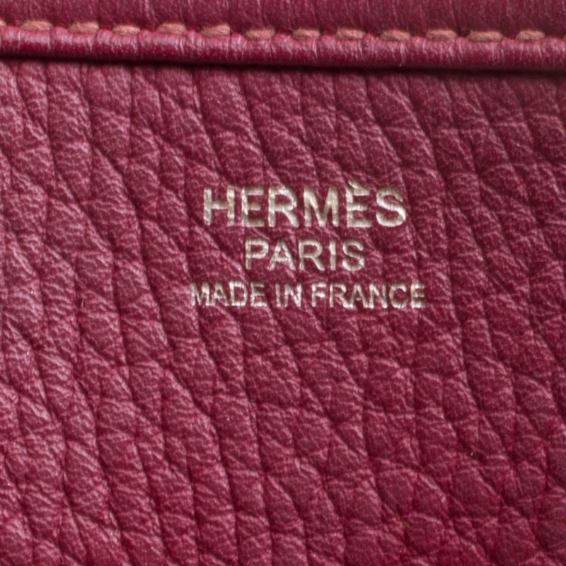Hermes Ruby Clemence Leather Evelyne III GM Bag For Women 11 Hermes Ruby Clemence Leather Evelyne III GM Bag For Women - Image 9