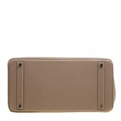 Hermes Etoupe Taurillon Clemence Leather Palladium Hardware Birkin 40 Bag For Women -Deals Hermes Store luxury women hermes used handbags p156244 007