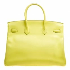 Hermes Soufre Epsom Leather Palladium Hardware Birkin 35 Bag For Women -Deals Hermes Store luxury women hermes used handbags p156694 0004