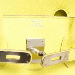 Hermes Soufre Epsom Leather Palladium Hardware Birkin 35 Bag For Women -Deals Hermes Store luxury women hermes used handbags p156694 0010