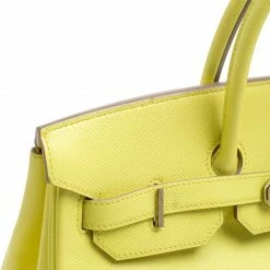 Hermes Soufre Epsom Leather Palladium Hardware Birkin 35 Bag For Women -Deals Hermes Store luxury women hermes used handbags p156694 0013