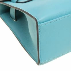 Hermes Teal Blue Swift Leather Palladium Hardware Kelly Pochette For Women -Deals Hermes Store luxury women hermes used handbags p157705 0011
