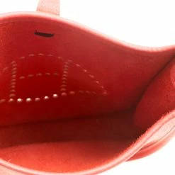 Hermes Rouge Moyen Togo Leather Evelyne TPM Bag For Women -Deals Hermes Store luxury women hermes used handbags p157710 007