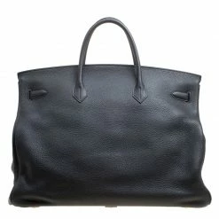 Hermes Black Clemence Leather Gold Hardware Birkin 50 Bag For Women -Deals Hermes Store luxury women hermes used handbags p158066 0004