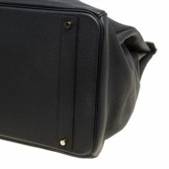 Hermes Black Clemence Leather Gold Hardware Birkin 50 Bag For Women -Deals Hermes Store luxury women hermes used handbags p158066 0016