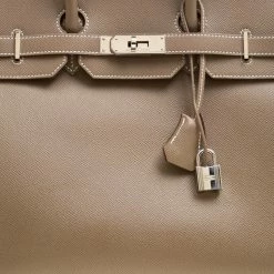 Hermes Taupe Epsom Leather Palladium Hardware Birkin 35 Bag For Women -Deals Hermes Store luxury women hermes used handbags p158270 0005