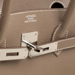 Hermes Taupe Epsom Leather Palladium Hardware Birkin 35 Bag For Women -Deals Hermes Store luxury women hermes used handbags p158270 0006