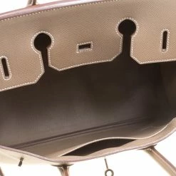 Hermes Taupe Epsom Leather Palladium Hardware Birkin 35 Bag For Women -Deals Hermes Store luxury women hermes used handbags p158270 0008