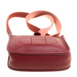Hermes Bordeaux Clemence Leather Evelyne TPM Bag For Women 19 Hermes Bordeaux Clemence Leather Evelyne TPM Bag For Women -Deals Hermes Store luxury women hermes used handbags p158434 0006