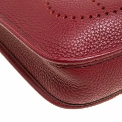 Hermes Bordeaux Clemence Leather Evelyne TPM Bag For Women 24 Hermes Bordeaux Clemence Leather Evelyne TPM Bag For Women -Deals Hermes Store luxury women hermes used handbags p158434 0011