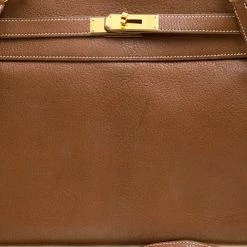 Hermes Gold Chevre De Coromandel Leather Gold Hardware Kelly Retourne 35 Bag For Women -Deals Hermes Store luxury women hermes used handbags p158487 0005