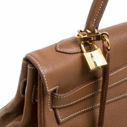 Hermes Gold Chevre De Coromandel Leather Gold Hardware Kelly Retourne 35 Bag For Women -Deals Hermes Store luxury women hermes used handbags p158487 0012