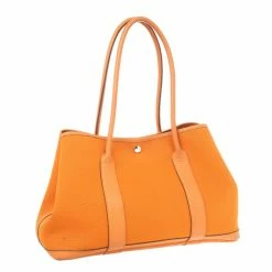 Hermes Canvas Leather Garden Party Tote Bag For Women -Deals Hermes Store luxury women hermes used handbags p15966 003