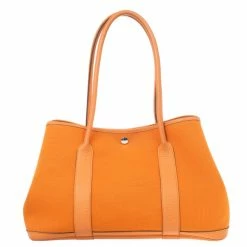 Hermes Canvas Leather Garden Party Tote Bag For Women -Deals Hermes Store luxury women hermes used handbags p15966 004