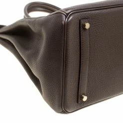 Hermes Cacao Togo Leather Gold Hardware Birkin 35 Bag For Women -Deals Hermes Store luxury women hermes used handbags p160270 0015