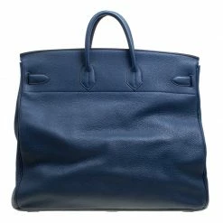 Hermes Blue De Presse Clemence Leather Palladium Hardware HAC Birkin 50 Bag For Women 20 Hermes Blue De Presse Clemence Leather Palladium Hardware HAC Birkin 50 Bag For Women -Deals Hermes Store luxury women hermes used handbags p160286 0004