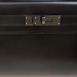Hermes Black Swift Leather Limited Edition SO Black Kelly Cut Clutch For Women -Deals Hermes Store luxury women hermes used handbags p160564 0005