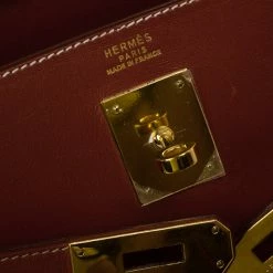 Hermes Fauve Tadelakt Red Leather Kelly 32 For Women -Deals Hermes Store luxury women hermes used handbags p16088 0017