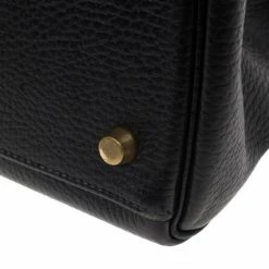 Hermes Vintage Black Kelly 35 For Women -Deals Hermes Store luxury women hermes used handbags p16089 018