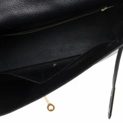 Hermes Vintage Black Kelly 35 For Women -Deals Hermes Store luxury women hermes used handbags p16089 019