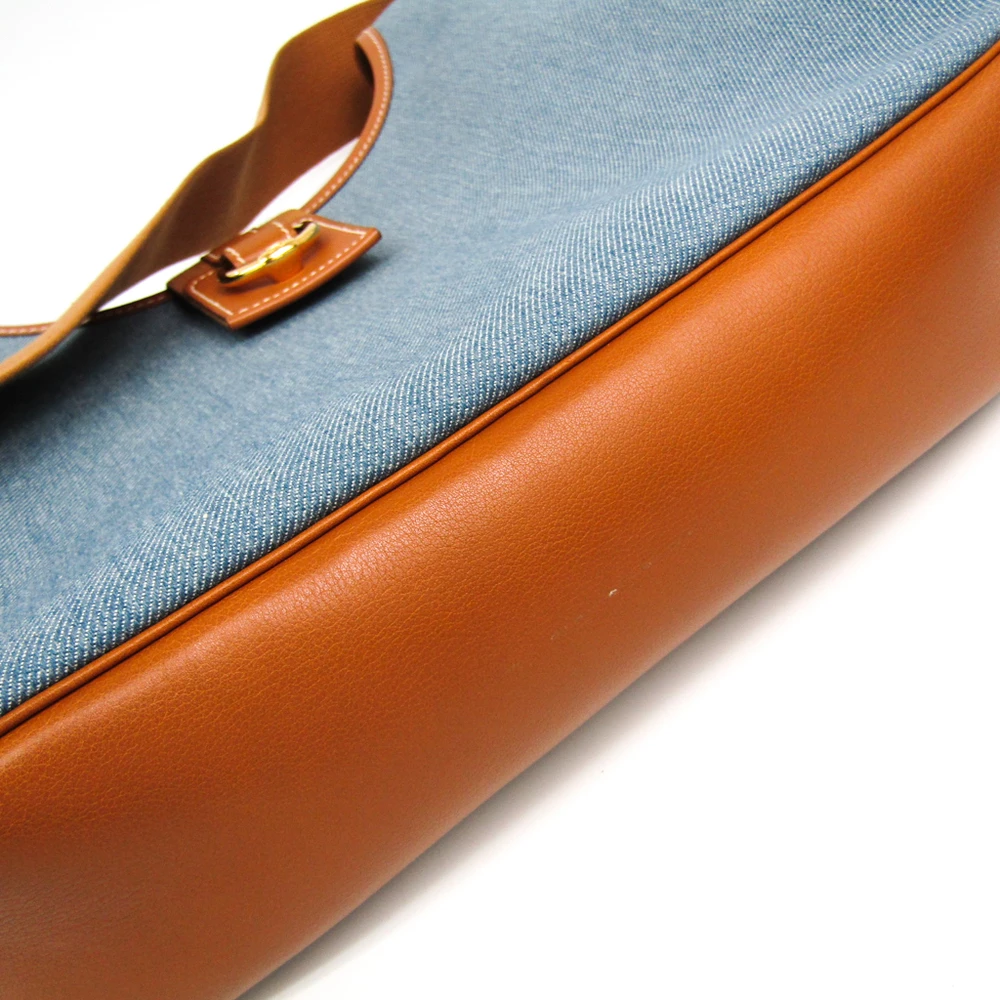 Hermes Two Tone Toile Jean And Leather Sako Shoulder Bag For Women 11 Hermes Two Tone Toile Jean And Leather Sako Shoulder Bag For Women - Image 9