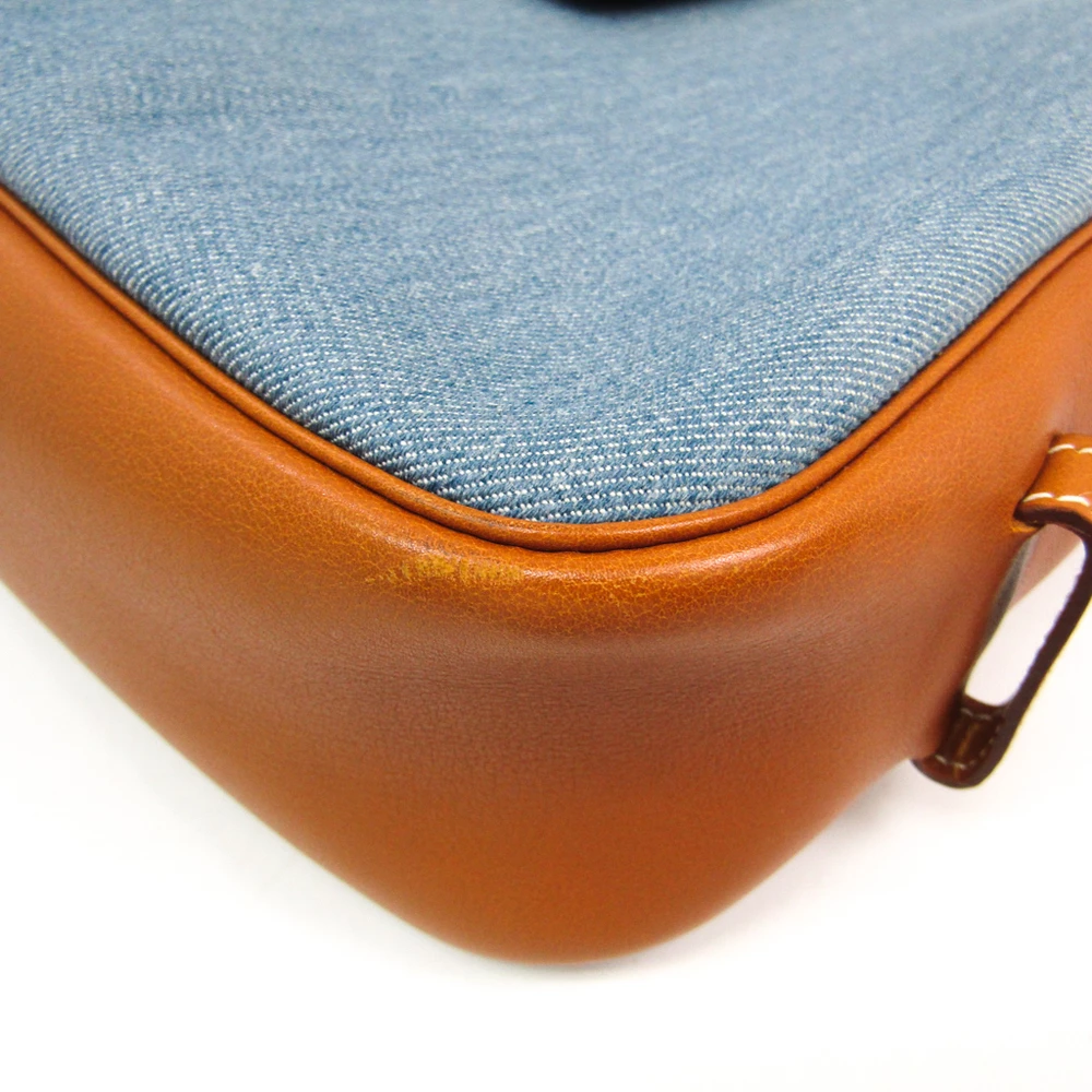 Hermes Two Tone Toile Jean And Leather Sako Shoulder Bag For Women 12 Hermes Two Tone Toile Jean And Leather Sako Shoulder Bag For Women - Image 10