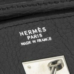 Hermes Noir Togo Leather Palladium Hardware Birkin 30 Bag For Women -Deals Hermes Store luxury women hermes used handbags p164976 005