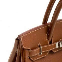 Hermes Havane Courchevel Leather Palladium Hardware Birkin 30 Bag For Women -Deals Hermes Store luxury women hermes used handbags p165807 011