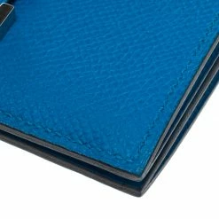 Hermes Teal Blue Epsom Leather Bearn Card Holder For Women -Deals Hermes Store luxury women hermes used handbags p167524 003