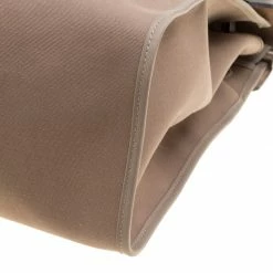 Hermes Taupe Canvas And Leather Herbag Zip 39 Bag For Women -Deals Hermes Store luxury women hermes used handbags p168654 006