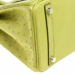 Hermes Olive Green Ostrich Palladium Hardware Birkin 30 Bag For Women 32 Hermes Olive Green Ostrich Palladium Hardware Birkin 30 Bag For Women -Deals Hermes Store luxury women hermes used handbags p170410 006