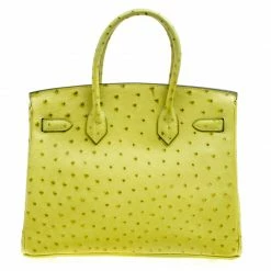 Hermes Olive Green Ostrich Palladium Hardware Birkin 30 Bag For Women 21 Hermes Olive Green Ostrich Palladium Hardware Birkin 30 Bag For Women -Deals Hermes Store luxury women hermes used handbags p170410 008