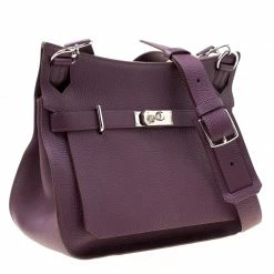 Hermes Violet Fjord Leather Palladium Hardware Jypsiere 34 Bag For Women -Deals Hermes Store luxury women hermes used handbags p174107 008