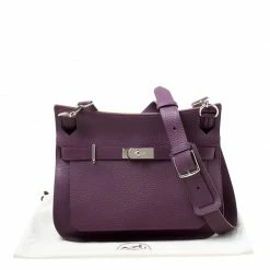 Hermes Violet Fjord Leather Palladium Hardware Jypsiere 34 Bag For Women -Deals Hermes Store luxury women hermes used handbags p174107 011