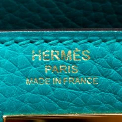 Hermes Blue Paon Clemence Leather Gold Hardware Kelly Retourne 28 Bag For Women -Deals Hermes Store luxury women hermes used handbags p175002 002