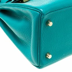 Hermes Blue Paon Clemence Leather Gold Hardware Kelly Retourne 28 Bag For Women -Deals Hermes Store luxury women hermes used handbags p175002 008