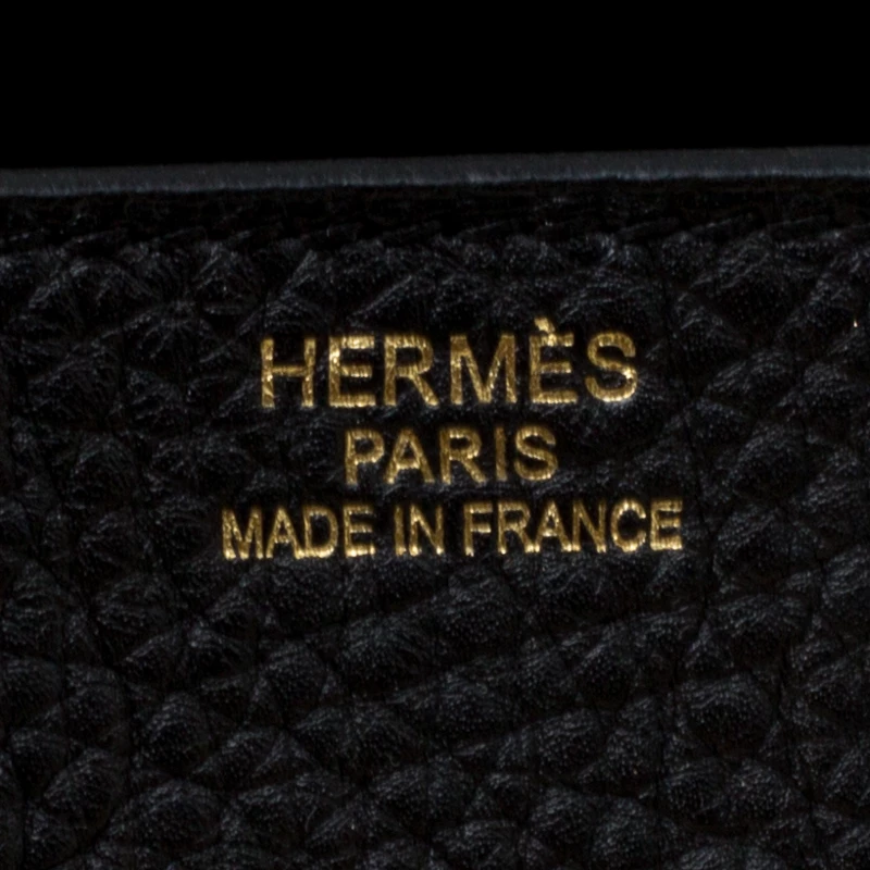Hermes Black Clemence Leather Gold Hardware Shoulder Birkin 42 Bag For Women 12 Hermes Black Clemence Leather Gold Hardware Shoulder Birkin 42 Bag For Women - Image 10