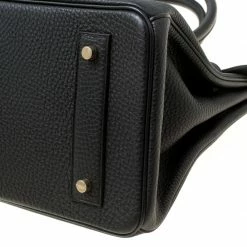 Hermes Black Clemence Leather Gold Hardware Shoulder Birkin 42 Bag For Women 33 Hermes Black Clemence Leather Gold Hardware Shoulder Birkin 42 Bag For Women -Deals Hermes Store luxury women hermes used handbags p175027 009