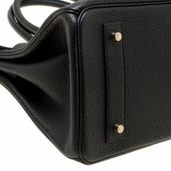Hermes Black Clemence Leather Gold Hardware Shoulder Birkin 42 Bag For Women 32 Hermes Black Clemence Leather Gold Hardware Shoulder Birkin 42 Bag For Women -Deals Hermes Store luxury women hermes used handbags p175027 010