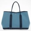 Hermes Blue Canvas And Leather Garden Party TPM Tote Bag For Women -Deals Hermes Store luxury women hermes used handbags p17536 001