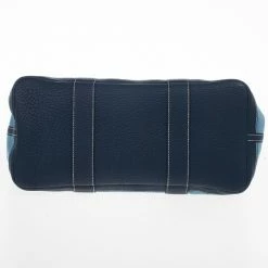 Hermes Blue Canvas And Leather Garden Party TPM Tote Bag For Women -Deals Hermes Store luxury women hermes used handbags p17536 010