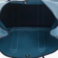 Hermes Blue Canvas And Leather Garden Party TPM Tote Bag For Women -Deals Hermes Store luxury women hermes used handbags p17536 015