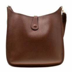 Hermes Havane Ardennes Leather Evelyne I GM Bag For Women -Deals Hermes Store luxury women hermes used handbags p175562 007