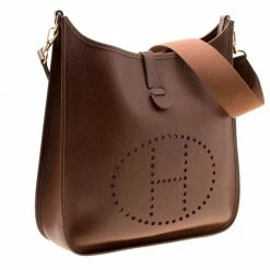 Hermes Havane Ardennes Leather Evelyne I GM Bag For Women -Deals Hermes Store luxury women hermes used handbags p175562 008