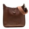 Hermes Havane Ardennes Leather Evelyne I GM Bag For Women