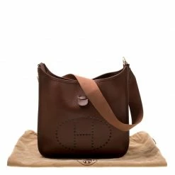Hermes Havane Ardennes Leather Evelyne I GM Bag For Women -Deals Hermes Store luxury women hermes used handbags p175562 011