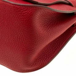 Hermes Rouge Garance Togo Leather Jypsiere 28 Bag For Women -Deals Hermes Store luxury women hermes used handbags p176667 005